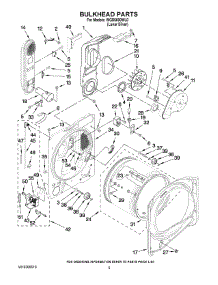 03 - Bulkhead Parts parts for Whirlpool Dryer WGD6600WL0 from AppliancePartsPros.com