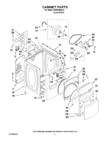 02 - Cabinet Parts parts for Whirlpool Dryer WED6600WL0 from AppliancePartsPros.com
