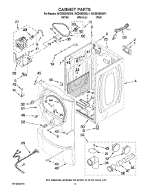 02 - Cabinet Parts parts for Whirlpool Dryer WGD9550WL1 from AppliancePartsPros.com