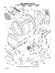 03 - Bulkhead Parts parts for Whirlpool Dryer YWED9450WR0 from AppliancePartsPros.com