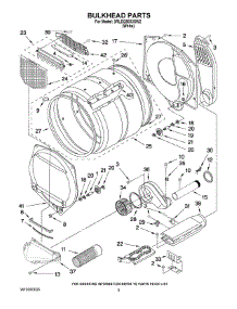 03 - Bulkhead Parts parts for Whirlpool Dryer 3RLEQ8033SW2 from AppliancePartsPros.com