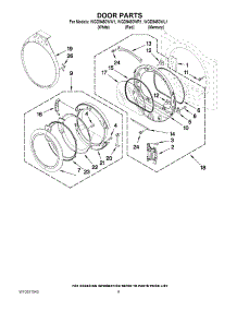 05 - Door Parts parts for Whirlpool Dryer WGD9450WL1 from AppliancePartsPros.com
