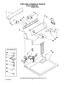 02 - Top And Console Parts parts for Whirlpool Dryer WED5510VQ1 from AppliancePartsPros.com
