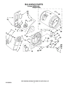 03 - Bulkhead Parts parts for Whirlpool Dryer WED5510VQ1 from AppliancePartsPros.com