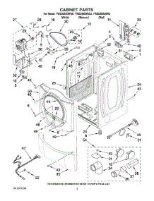 02 - Cabinet Parts parts for Whirlpool Dryer YWED9550WL0 from AppliancePartsPros.com