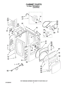 02 - Cabinet Parts parts for Whirlpool Dryer YWED6600WL0 from AppliancePartsPros.com