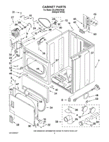 02 - Cabinet Parts parts for Whirlpool Dryer 3XLER5437KQ6 from AppliancePartsPros.com