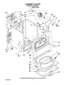 02 - Cabinet Parts parts for Whirlpool Dryer WED5200VQ1 from AppliancePartsPros.com