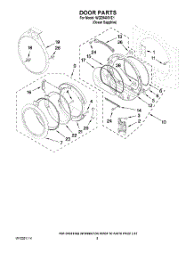 05 - Door Parts parts for Whirlpool Dryer WGD9400VE1 from AppliancePartsPros.com