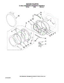 04 - Door Parts parts for Whirlpool Dryer WED9550WL0 from AppliancePartsPros.com