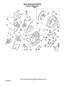03 - Bulkhead Parts parts for Whirlpool Dryer 1CWED5100VQ1 from AppliancePartsPros.com