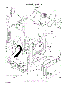 02 - Cabinet Parts parts for Whirlpool Dryer WGD5100VQ1 from AppliancePartsPros.com