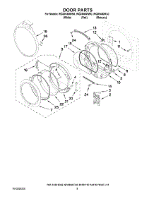 05 - Door Parts parts for Whirlpool Dryer WGD9450WL0 from AppliancePartsPros.com