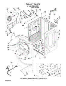 02 - Cabinet Parts parts for Whirlpool Dryer WGD9400VE0 from AppliancePartsPros.com