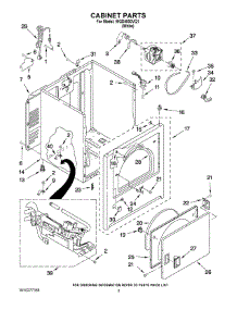 02 - Cabinet Parts parts for Whirlpool Dryer WGD5000VQ1 from AppliancePartsPros.com