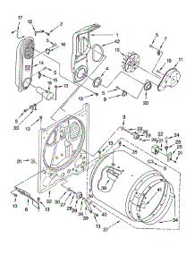 Bulkhead parts for Whirlpool Dryer TEST4101 from AppliancePartsPros.com