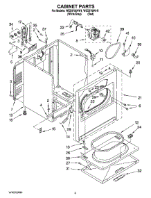 02 - Cabinet Parts parts for Whirlpool Dryer WED5700VW1 from AppliancePartsPros.com
