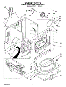 02 - Cabinet Parts parts for Whirlpool Dryer 7MWG66705WM0 from AppliancePartsPros.com