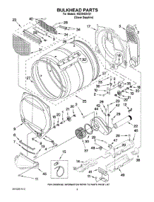 03 - Bulkhead Parts parts for Whirlpool Dryer WED9400VE1 from AppliancePartsPros.com