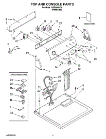 02 - Top And Console Parts parts for Whirlpool Dryer WED5600VQ0 from AppliancePartsPros.com