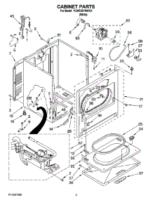 02 - Cabinet Parts parts for Whirlpool Dryer 1CWGD5790VQ1 from AppliancePartsPros.com