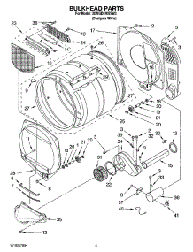 03 - Bulkhead Parts parts for Whirlpool Dryer 3XWGD5705SW3 from AppliancePartsPros.com