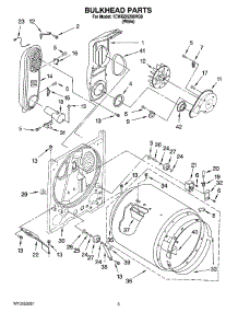 03 - Bulkhead Parts parts for Whirlpool Dryer 1CWGD5200VQ0 from AppliancePartsPros.com