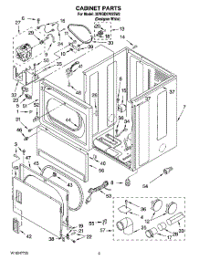 02 - Cabinet Parts parts for Whirlpool Dryer 3XWGD5705SW2 from AppliancePartsPros.com
