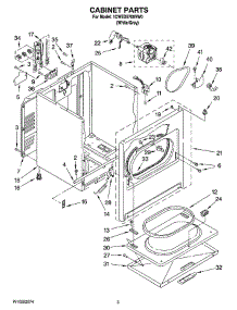 02 - Cabinet Parts parts for Whirlpool Dryer 1CWED5700VW0 from AppliancePartsPros.com