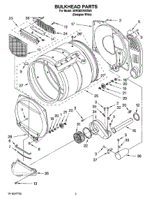 03 - Bulkhead Parts parts for Whirlpool Dryer 3XWGD5705SW2 from AppliancePartsPros.com