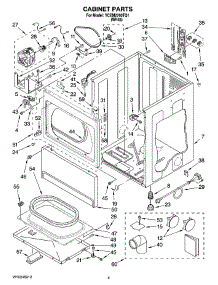 02 - Cabinet Parts parts for Whirlpool Dryer YCEM2760TQ1 from AppliancePartsPros.com