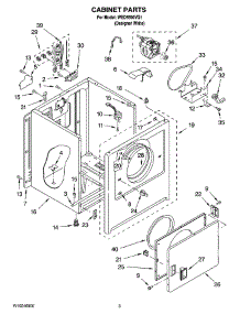 02 - Cabinet Parts parts for Whirlpool Dryer WED5590VQ1 from AppliancePartsPros.com