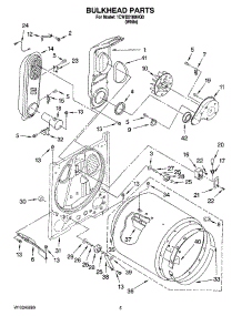 03 - Bulkhead Parts parts for Whirlpool Dryer 1CWD5100VQ0 from AppliancePartsPros.com
