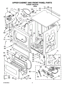 03 - Upper Cabinet And Front Panel Parts parts for Whirlpool Dryer CSP2761TQ2 from AppliancePartsPros.com