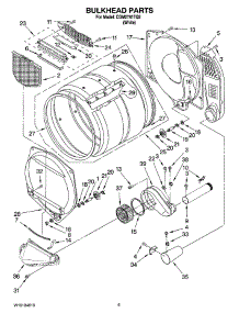 03 - Bulkhead Parts parts for Whirlpool Dryer CGM2761TQ2 from AppliancePartsPros.com