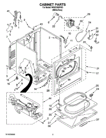 02 - Cabinet Parts parts for Whirlpool Dryer WGD5300VW0 from AppliancePartsPros.com