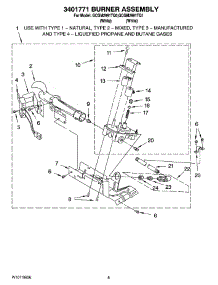04 - 3401771 Burner Assembly, Optional Parts (Not Included) parts for Whirlpool Dryer GCGM2991TQ1 from AppliancePartsPros.com