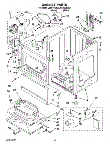 02 - Cabinet Parts parts for Whirlpool Dryer CEM2760TQ1 from AppliancePartsPros.com