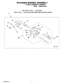 04 - W10183825 Burner Assembly, Optional Parts (Not Included) parts for Whirlpool Dryer WGD6600VU1 from AppliancePartsPros.com