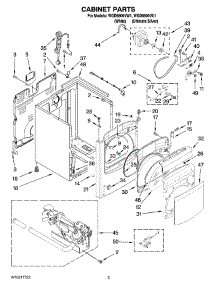 02 - Cabinet Parts parts for Whirlpool Dryer WGD6600VW1 from AppliancePartsPros.com