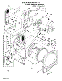 03 - Bulkhead Parts parts for Whirlpool Dryer WGD6600VW1 from AppliancePartsPros.com