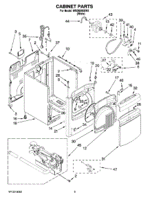 02 - Cabinet Parts parts for Whirlpool Dryer WGD6200SW2 from AppliancePartsPros.com