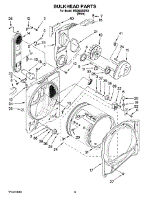 03 - Bulkhead Parts parts for Whirlpool Dryer WGD6200SW2 from AppliancePartsPros.com
