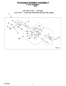 04 - W10183825 Burner Assembly, Optional Parts (Not Included) parts for Whirlpool Dryer WGD6200SW2 from AppliancePartsPros.com