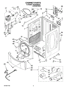 02 - Cabinet Parts parts for Whirlpool Dryer YWED9300VU0 from AppliancePartsPros.com