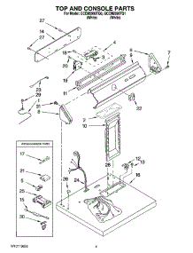 02 - Top And Console Parts parts for Whirlpool Dryer GCEM2990TQ1 from AppliancePartsPros.com