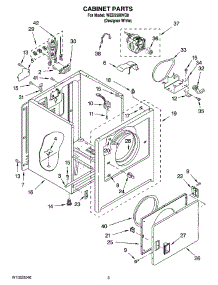 02 - Cabinet Parts parts for Whirlpool Dryer WED5590VQ0 from AppliancePartsPros.com