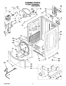 02 - Cabinet Parts parts for Whirlpool Dryer YWED9400VE0 from AppliancePartsPros.com