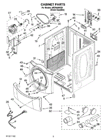 02 - Cabinet Parts parts for Whirlpool Dryer WED9400VE0 from AppliancePartsPros.com