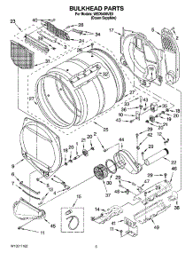 03 - Bulkhead Parts parts for Whirlpool Dryer WED9400VE0 from AppliancePartsPros.com